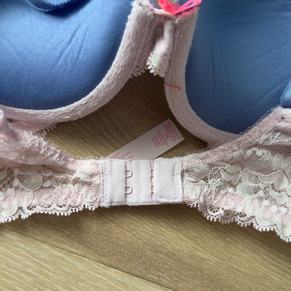 Victoria's Secret Dream Angels Push Up Bra Blue and Cream 34C - Picture 4 of 6